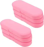 OATIPHO 6pcs Plastic Storage Boxes with Lids: Tongue Scraper and Cleaning Tools Lightweight Travel Case - Home and On-the-go Use Storage Cases