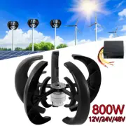 800W Wind Turbines Kit 5 Blades Wind Power Generator Lantern Windmill Yacht Farm