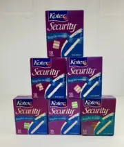 6x Vintage Kotex Security Tampons Regular 18 Ct READ Sealed