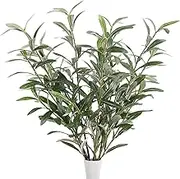 SzJias Artificial Olive Branch Faux Olive Branches for Vases Fake Olive Tree Branches Stems for Vase (5 Branches, 28.7 inch/Branches)