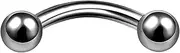 [MATIGA] Titanium 16 gauge Curved Barbells Stud Piercing Jewelry Cartilage Labret Helix Eyebrow Rook 3mm Ball More Choices