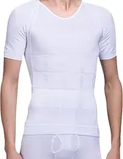Tummy Control Body Shaper for Men's, Workout Abdomen Compression Shirt - Belly Shaping Shapewear Top Base Layer