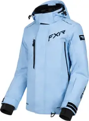 FXR Edge 2-in-1 Ladies Snowmobile Jacket, black-blue, Size 36 for Women Black Blue
