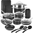 Granitestone 20 Pc Pots and Pans Set Non Stick Cookware Set, Kitchen Cookware Se
