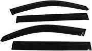 Side Window Deflector Compatible for Toyota Fielder 2001 2002 2003 2004 Acrylic Black Window Shield Sun Rain Deflector Guards SUNZ