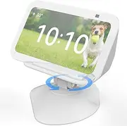 Adjustable Stand for Echo Show 5 (3rd), Tilt + Swivel Stand with Strong Magnetic, Rotates Side to Side, Compatible with Show 5 (3rd Gen)& iPhone 14 (White)