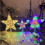 聖誕樹頂星 LED 燈家居裝飾聖誕樹裝飾品聖誕樹五角星 LED 燈聖誕裝飾品家庭聖誕樹裝飾品