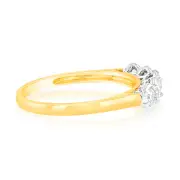 Luminesce Lab Grown 1/2 Carat Diamond 5-Stone Ring in 9ct Yellow Gold, Q