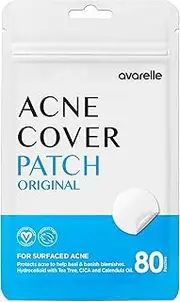 Avarelle Acne Pimple Patches (80 Count) Absorbing Hydrocolloid Spot Treatment with Tea Tree Oil, Calendula Oil and Cica, Certified Vegan, Cruelty Free by ZITOUT™