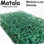 Green Matala 3-Pack Pond Filter Mat - 12"x12" | Medium-Low Density Filter Media