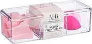 EXPRESSIONS 30pc Beauty Essentials Kit - Includes Beauty Blenders, Makeup Sponges & Lip Applicators w/Organizer - Assorted Cosmetic Applicator Set | Professional Beauty Tools + Accessories, ANPC20501