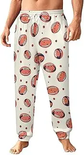 [Generic] Men's Sweatpants, Accented Rugby Balls-31, Polyester Joggers, Sweatpants Jogging Pants for Workout Running