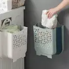 Plastic Clothes Storage Container Foldable Laundry Hamper Basket Bathroom