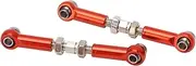 KANGYEBAIHUODIAN Servo Ends RC Steering Link Rod Servo Pull Linkage Arm Aluminium Alloy RC Car Parts Fit for MJX 14210 14209 16208 16209 1/14(Red)