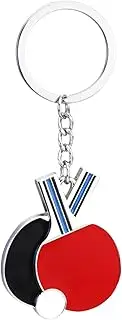 Pong Paddle Keychain | Pendant Table Tennis Racket Bag Ornament | Stylish Pong Key Holder Keyring, Pong Racquet Bat Keychain for Lovers & Families
