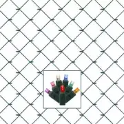 Vickerman X4G4610CSA Green Wire Wide Angle Net Light Set with Multi-Colored L...