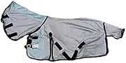 NEW MINI/SHETLAND/PONY FLY RUG SOFT MESH ATTACHED NECK COVER METAL GREY 3'3"-4'9" (3'3"")