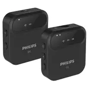 2pc Philips 2.4GHz Wireless Microphone Audio Sound Recorder/Collector Black