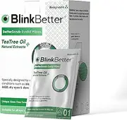 BlinkBetter Tea Tree Oil Eyelid Wipes - 20 x Natural Blepharitis, MGD & Dry Eye Relief Wipes | Cleansing, Soothing, Dual-Textured, Triple Moisture Formula | Biodegradable & Gentle (Pack of 1, 20)