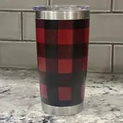 Yeti 20 oz Tumbler UV Printed. Will Not Chip Or Peel. Buffalo Plaid