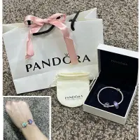 在飛比找Yahoo!奇摩拍賣優惠-正品Pandora潘朵拉925蛇手鍊+2顆串珠