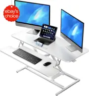 101cm Height Adjustable Standing Desk Converter Sit to Stand Riser Dual Monitor