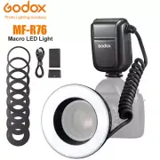 Godox MF-R76 Macro Ring Flash Light 5000K Close Up Speedlite fr Canon Nikon Sony