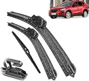 ,For Mazda,For CX-5 KE 2012-2017 Wiper Front Rear Wiper Blades Set Kit Windshield Windscreen Window 24"+18"+14"