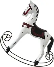 ifundom Horse Figurine Display Sculpture Decor Wood Table Rocking Horse Rocking Horse