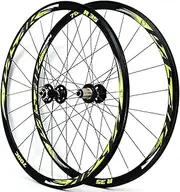 Road Bike Wheelset Aluminum Alloy 700c Road Bike Wheelset, Ultra Light Wheel Set Rim Racing Cycling Wheel Disc Brake Quick Release 24H，Support 7/8/9/10/11/12 Speed(Green)