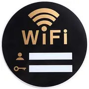Guest Room WiFi Sign,WiFi Code Sign - Acrylic WiFi Decor Board Fall -Adhesive Wear-Resistant for Hotel Coffee Shop Yechun