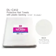 DL C412 Protective Nail Towels w/Plastic Backing 50/PK
