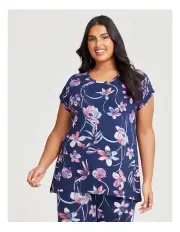 [Taking Shape] Bamboo Soft Floral Pyjama Top in Print