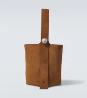 [Loewe] Loewe Pebble Large suede tote bag