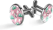 [Generic] Men's Cufflinks, Hot Air Balloon Clouds Panda Cuff Links for Men, Classic Cufflinks Black for Suit Shirt Wedding Business Birthday Jewelry Gift