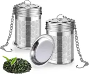 2 Pack Tea Infuser for Loose Tea, Extra Fine Mesh Tea Strainers with Drip