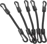 Abaodam 5Pcs Multi Use Elastic Hook Ropes for Outdoor Camping Durable and Flexible Tie Down Straps Portable Bungee Cord with Hooks for Tents and Luggage Storage
