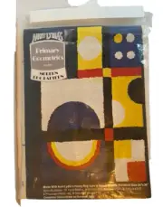 Aunt Lydia Rug Canvas Pattern Primary Geometric Modern Art Punch Needle Kit Vtg