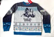 SAMUEL ADAMS multi Ugly Christmas tight knit pullover Sweater-Shinesty-L-NWT