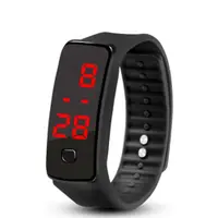 在飛比找蝦皮購物優惠-創意led矽膠腕帶手鍊時尚健身運動錶帶手錶
