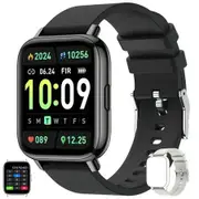 Smart Watch Bluetooth for Android iOS Waterproof for Sport Tracker for Men Women-Black
