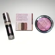 NEW Revolution 3 Pieces Baked Highlighter | Contour Compact | Conceal and Defend
