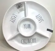 RAE DUNN "YUM." Melamine Large 12.5" Serving Chip Salsa fruit Dip Bowl Summer
