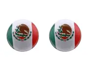 BICYCLE ROUND MEXICAN FLAG VALVE STYLE CAPS IN WHITE/RED/BLUE FOR SCHRADER VALVE