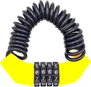 [Generic] Helmets Lock | Lightweight Retractable Cable Lock Motorcycle Lock,Adjustable 4-Digital Safety Code, Scooter Chain Lock, Wheel Lock for Strollers, Luggage