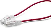 trueCABLE Cat6 Component Rated Patch Cable, Unshielded U/UTP, CM Rated, UL Listed, PoE++, 28AWG 4/PR, Red, 1ft, 1 Pack