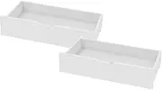 ALFORDSON 2X Storage Drawers for Beatrix Bed Frame Queen Double King Single Size Wooden Mattress Platform Bed Base, Under-Bed Timber Storage Drawer Trundle for Adults Kids (91 x 20 x 47cm, White)