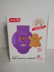 New - Dash Ghost 4" Mini Waffle Maker Non-Stick Electric