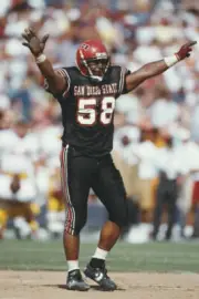 Tracey Mao Outside Linebacker San Diego State University Aztecs du- Old Photo