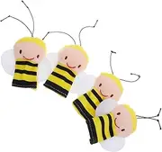 4pcs Soft Plush Bee Finger Puppet for Engaging Hand for Storytelling and Role Play for Classroom Activities and Family Interaction
